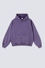 Men's 420g Heavy Cotton Washed Distressed Hoodie