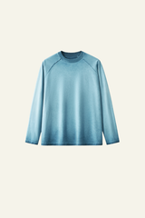 Women's Streetwear Washed Cotton Long-Sleeved T-shirt.