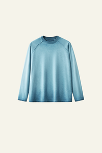 Women's Streetwear Washed Cotton Long-Sleeved T-shirt.