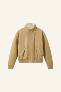 Women's Streetwear Detachable Collar Fleece Stand Jacket