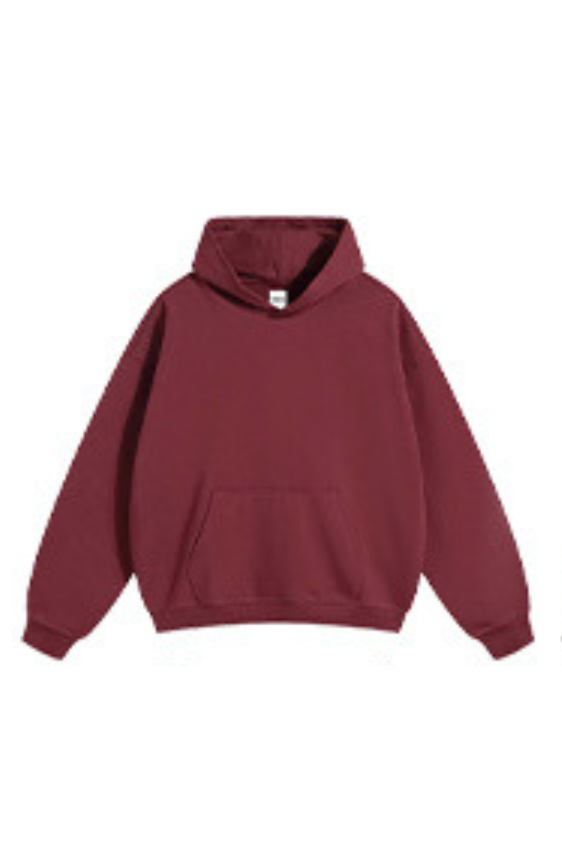 Men's Fall Winter 430g Terry Solid Loose DropShoulder Hoodie