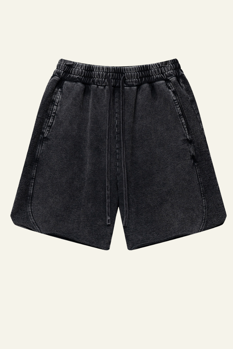 Men's Cotton Streetwear Washed Relaxed Short