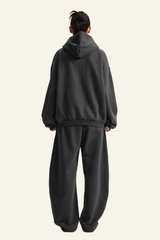 Men's Set:Fleece-lined Zipper Jacket & Curved-blade Pants