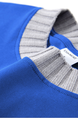 Men's 305g Cotton Colorblock Knit Boxy Crewneck Tee