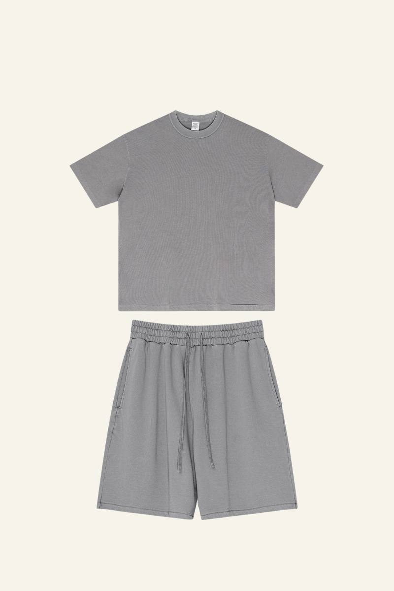 Women's Cotton Streetwear Set:T-Shirt & Short