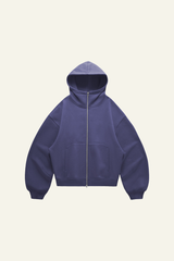 Men's  Streetwear Curved-Sleeve Boxy Hooded Jacket