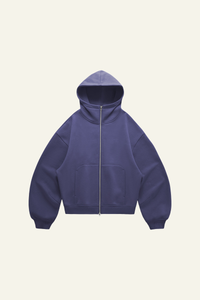 Men's  Streetwear Curved-Sleeve Boxy Hooded Jacket
