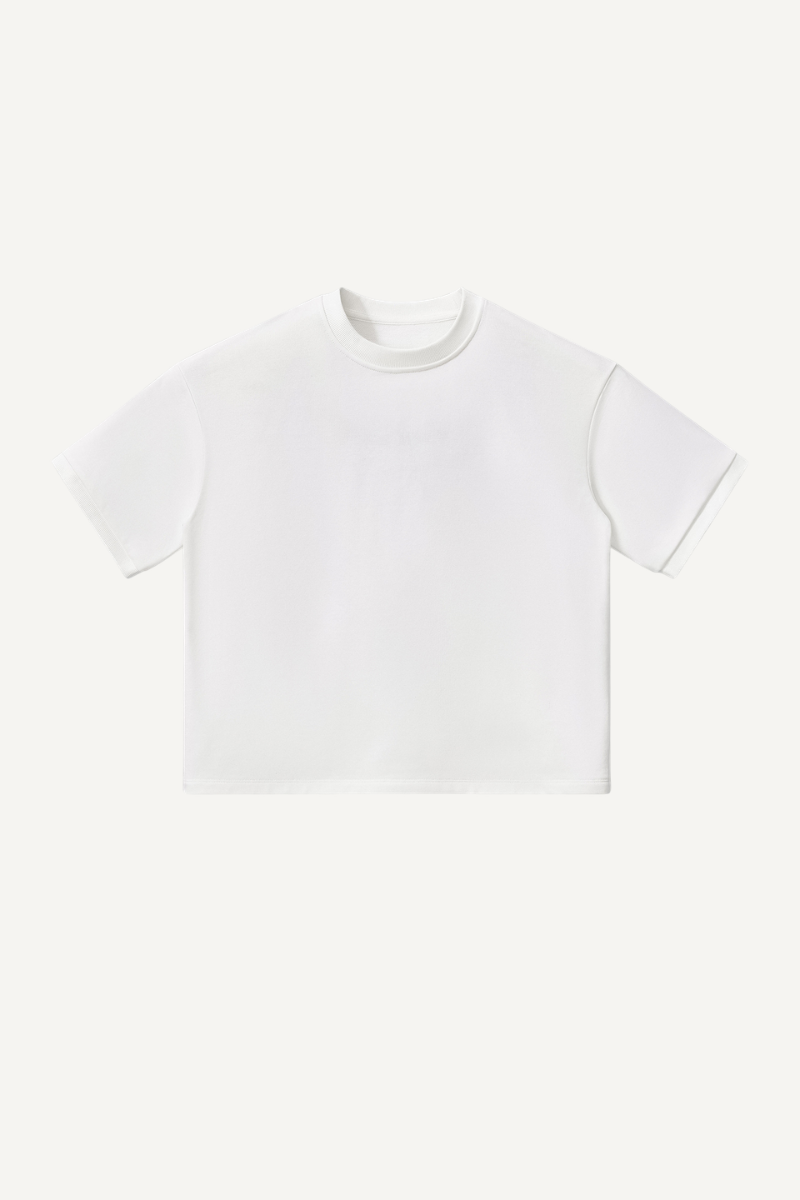 Men's 280g Cropped Oversized Crewneck Terry Cuff Vintage Tee