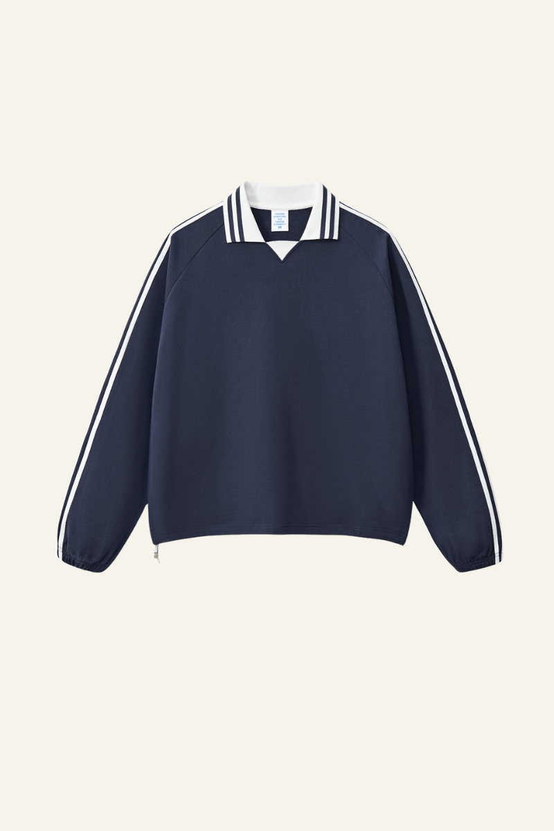 Women's  Streetwear Cotton Striped Color-Block Sweatshirts