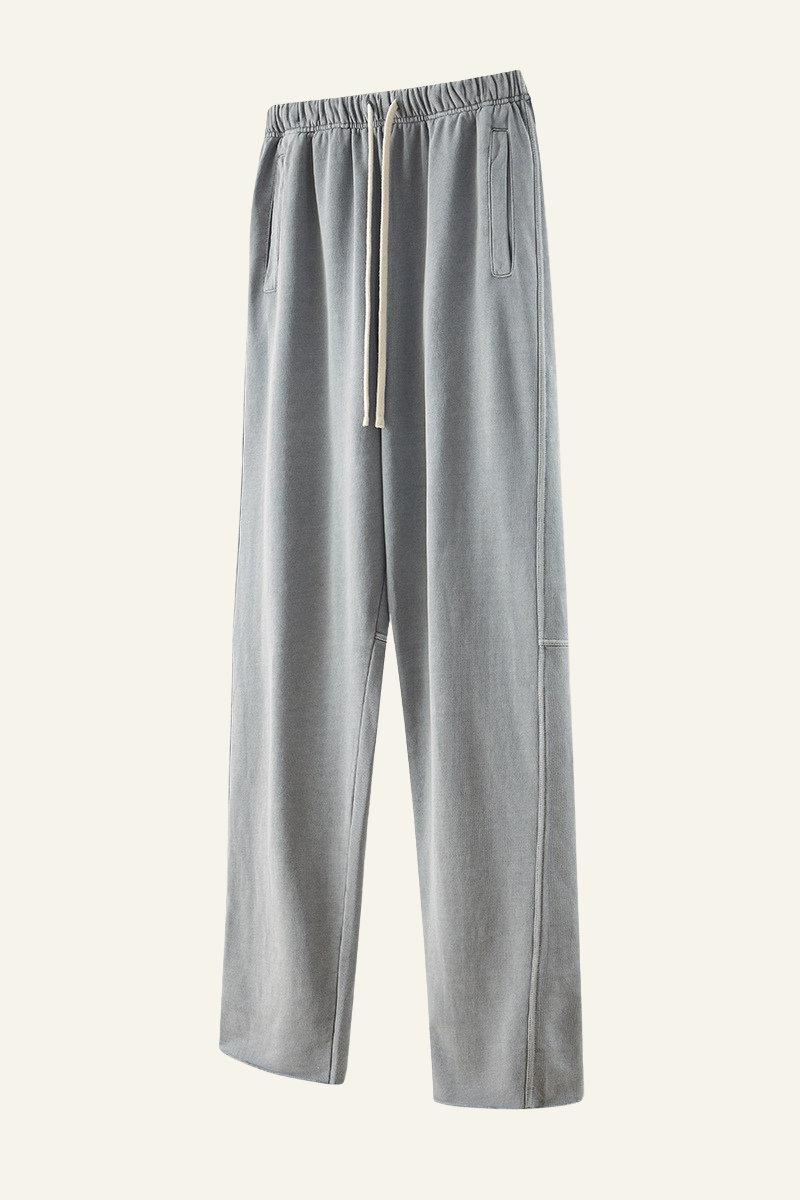 Men's Heavyweight Washed Cotton Athletic Wear Pants