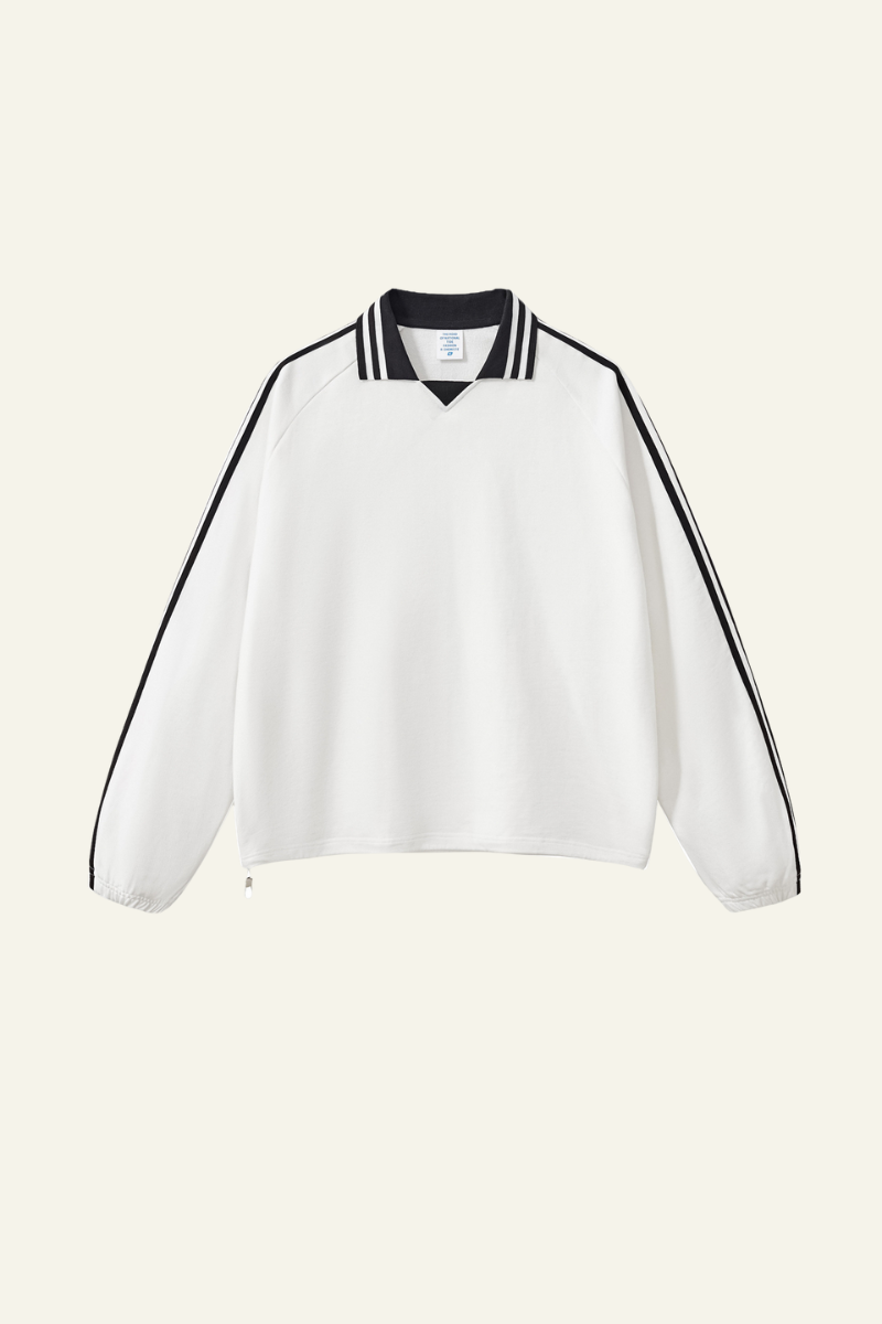Women's  Streetwear Cotton Striped Color-Block Sweatshirts