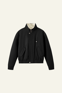 Women's Streetwear Detachable Collar Fleece Stand Jacket