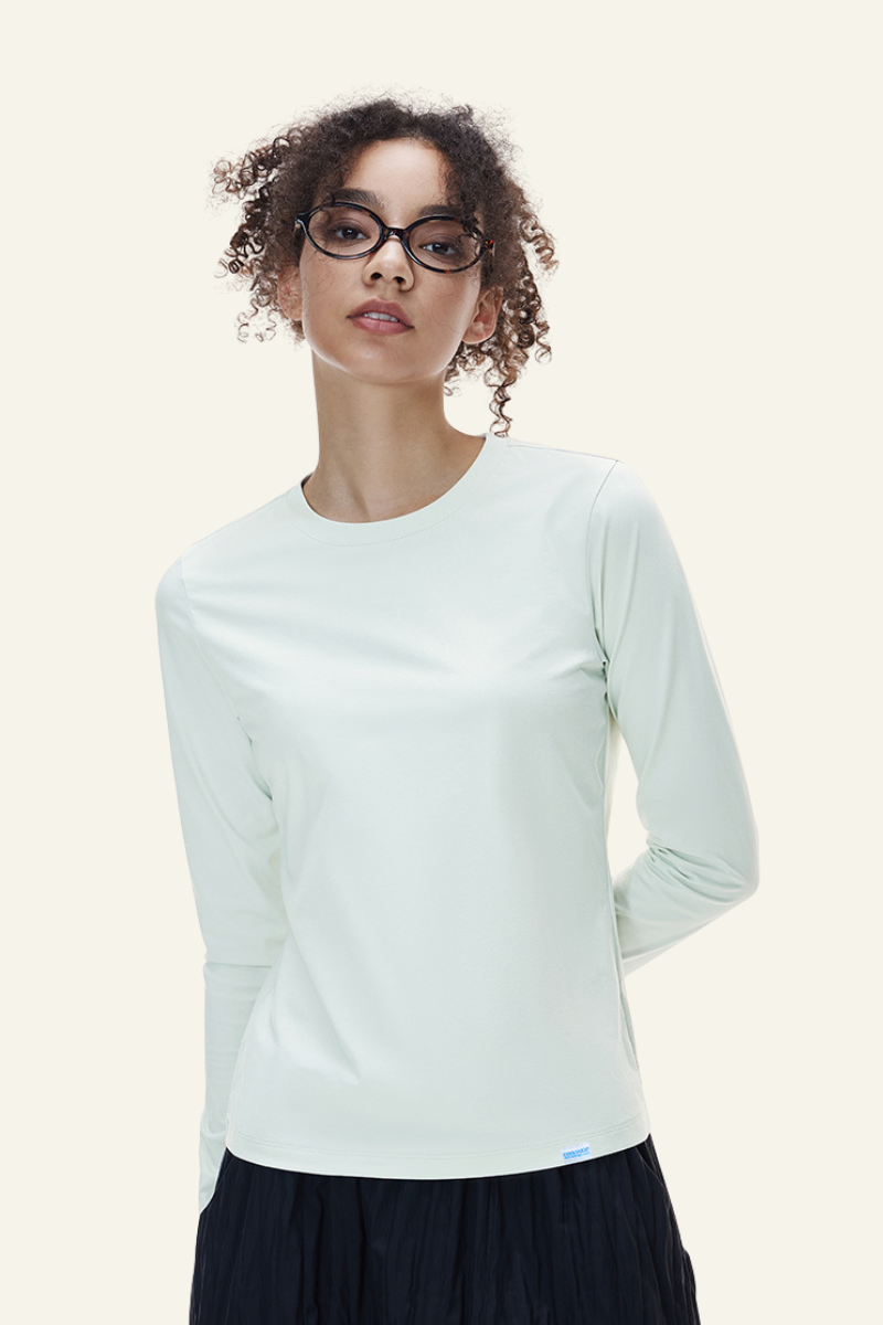 Women's Slim Fit Crew Neck Long Sleeves T-shirt