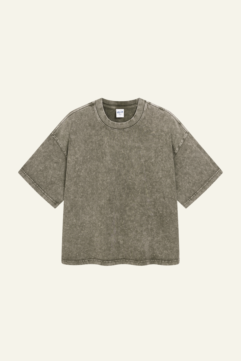 Men's Cotton Streetwear Washed Distressed T-shirt