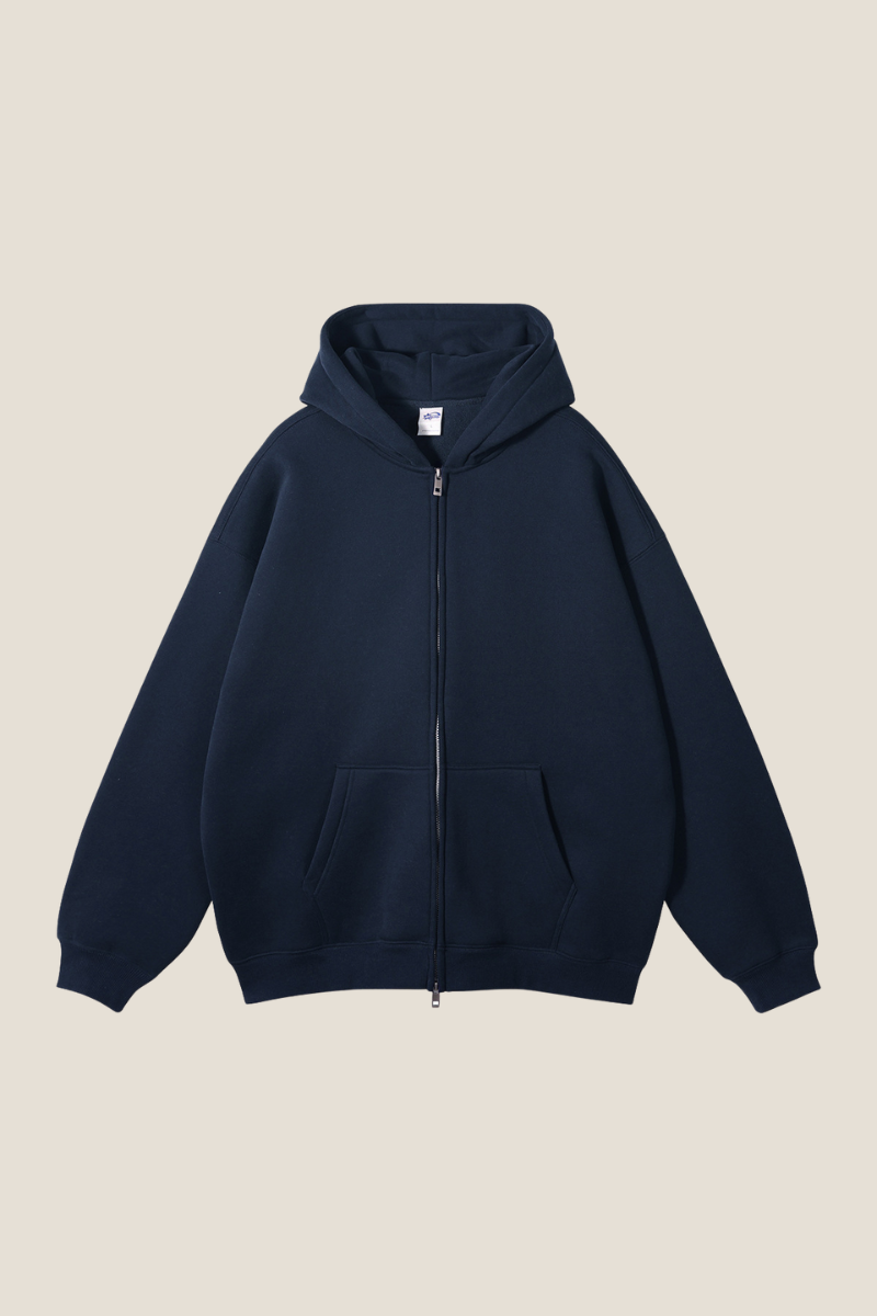 Women's Streetwear 350G Heavyweight Full Zip Hooded Jacket