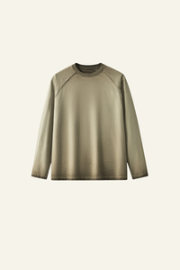 Women's Streetwear Washed Cotton Long-Sleeved T-shirt.