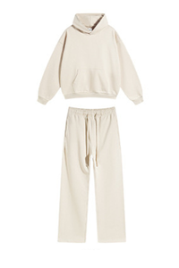 Women's Fall Winter 430g Terry Drawstring Hoodie Set