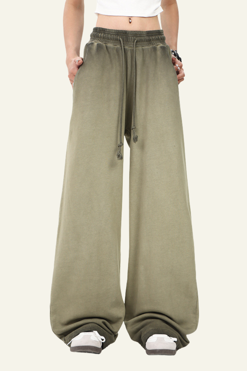 Men's Cotton Vintage Washed Straight Leg Pant