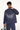 Men's 465g Mock Neck Patch Raw Washed Half Zip Sweatshirt