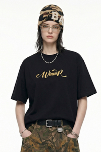Women's Foil Badge Vintage Oversized Crewneck Tee