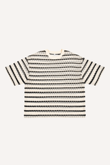 Men's Summer 205g Stripe Mesh Crewneck Tee