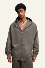 Men's Heavyweight Vintage Washed Cotton Hooded Jacket