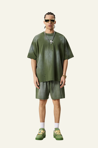 Men's Streetwear Cotton Set:Sleeveless T-shirt And Short