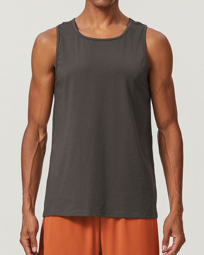 220g cotton blend fabric summer men's Tank Tops