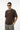 Men's Cotton Linen Oversized Long Sleeve Back Print Tee