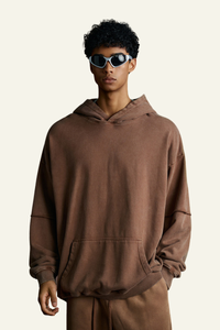 Men's Heavyweigt Fake Patchwork Two-piece Cotton  Hoodie