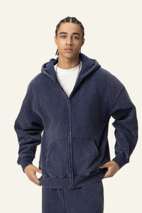 Men's Streetwear Fleece-Lined Hooded Jacket