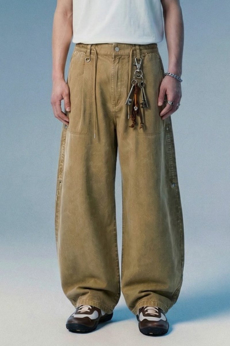 Men's Cooling Washed Breathable Relaxed Fit Cargo Pants