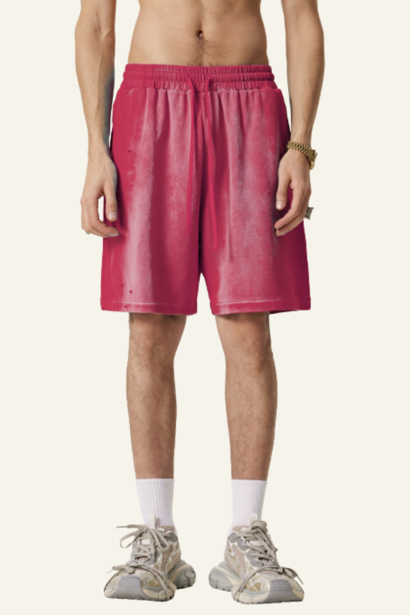 Men’s Vintage Gradient Cotton  Athletic Wear Shorts.