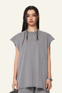Women's Cotton 270 Heavyweight Washed Side Slit Tank Top