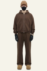 Men's Streetwear Set:Hooded Jacket & Straight Leg Pants