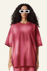 Women's Streetwear Vintage Gradient Cotton T-shirt