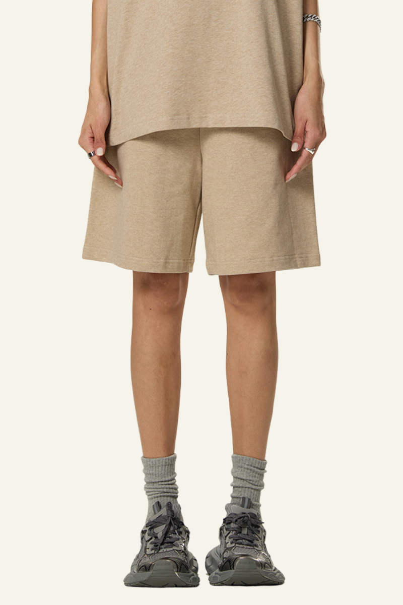 Women's  Cotton Heavyweight Drawstring Straight Leg Short