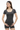 Women's Summer Solid Crewneck Button Placket Bodysuit