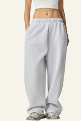 Women's Streetwear Color-Block Elastic Wide-leg Casual Pants