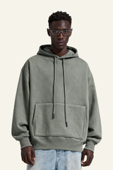 Men's Streetwear Fleece-lined Front Pocket Hoodie