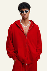 Men's Streetwear Full Zipper Hooded Jacket