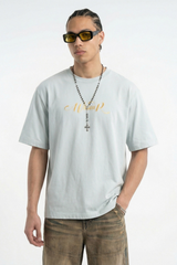 Men's Foil Badge Vintage Oversized Crewneck Tee