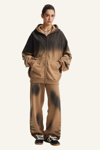 Women's Cotton Set:Hooded Jacket And Sweatpants