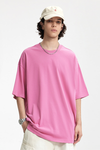 Men's Spring Summer 260g Solid Crewneck Oversized Tee