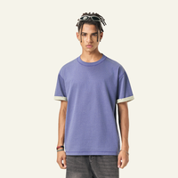 Men's Color-blocked Base Layer Short-sleeved T-shirt