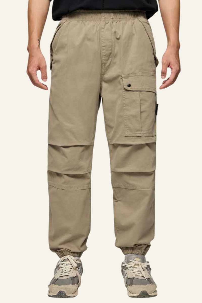 Men's Streetwear Pleated Pocket Cuffed Pants