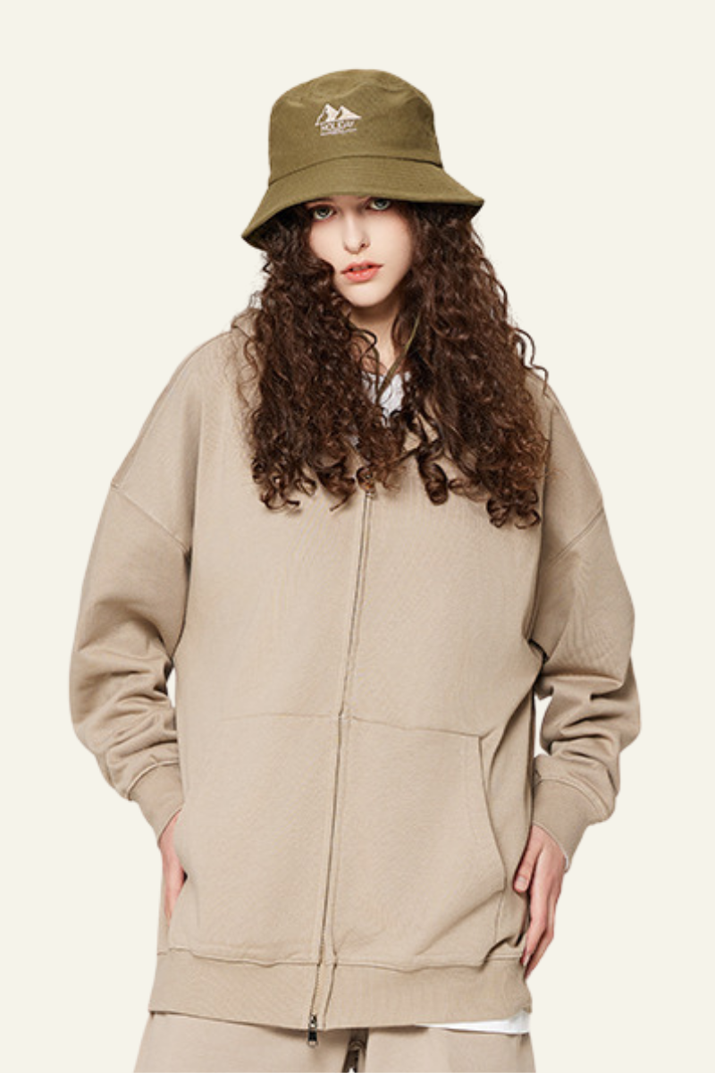 Women's  Streetwear Full Zipper Hooded Jacket