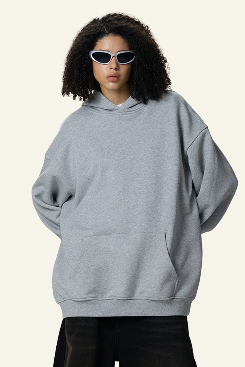 Women's  Cotton Streetwear Front Pocket Hooded