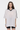 Color-blocked collegiate style V-neck short-sleeved top