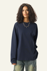 Women's Cotton Relaxed Long-Sleeved T-shirt